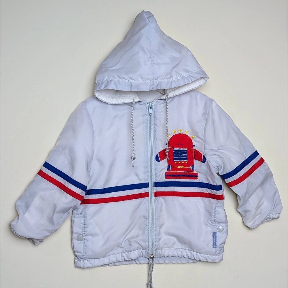 Vintage London Fog Robot Zip Jacket Wind Breaker 80s Toddler Size 3T